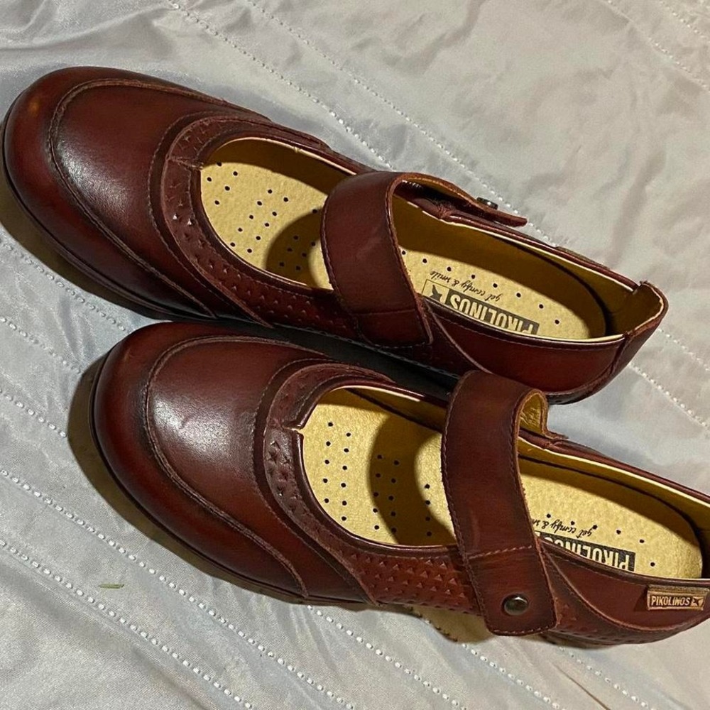 Pikolinos Brown leather Mary Jane shoes size 37 - Picture 2 of 5